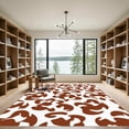 thumbnail image 2 of ODIKA 5'x7' Machine Washable Non-Slip Area Rug, Naturalistic Interlocking Spotted With Edges and Contrast High Traffic Rug with Pad, Brown, 912051, 2 of 8