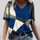 thumbnail image 1 of Fiudx Liquidación de Ahorros de Verano Camisetas Holgadas de Manga Corta con Cuello En V Informales con Estampado de Moda para Mujer, 1 of 4
