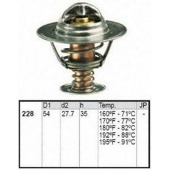 Motorad 228-195 Thermostat Fits select: 1996-2004 CHEVROLET S TRUCK, 1999-2013 CHEVROLET SILVERADO
