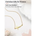 thumbnail image 6 of FaithHeart Cross Necklace for Women Gold Plated Stainless Steel Dainty Horizontal Faith Pendant Necklaces with Message Card To My Mom Christian Mothers Day Birthday Gifts, 6 of 8