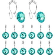 Better Homes & Gardens Chrome and Iridescent Ball Rustproof Shower Curtain Hooks, Set of 12 ...