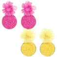 thumbnail image 1 of 2 pares de pendientes de rafia para mujer, pendientes colgantes de rafia llamativos, joyería de vacaciones de verano en la playa, 1 of 5
