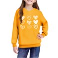 thumbnail image 6 of Posijego Girls Valentine's Day Hooded Tops Loose Lightweight Hoodie Pullover Sweatshirt Long Sleeve Oversized, 6 of 8