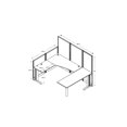 thumbnail image 3 of Bush Meuble de Bureau en Forme de U avec Rangement en Cerisier, 3 of 8