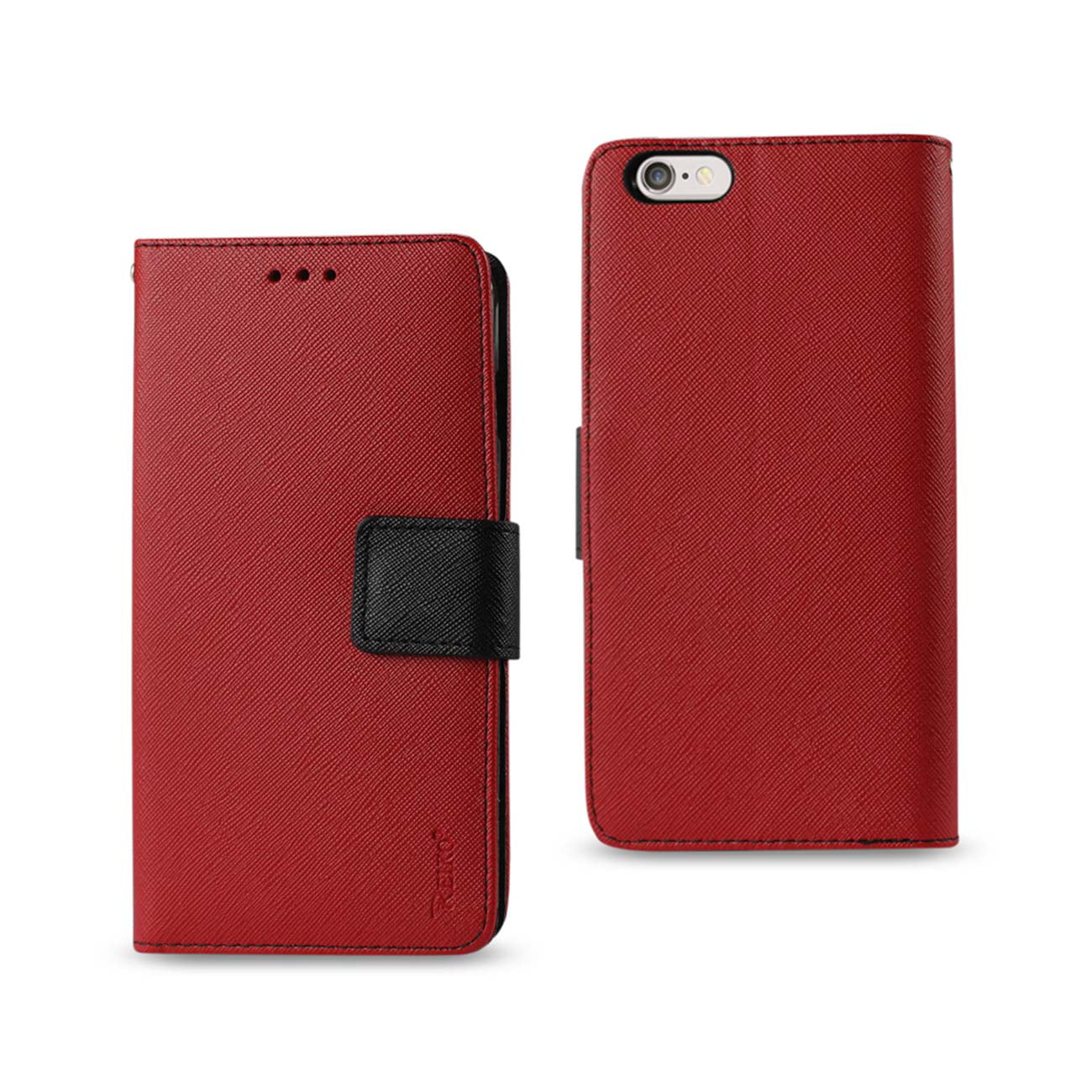 Iphone 6 Plus 3-in-1 Wallet Case In Red - Walmart.com