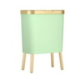 thumbnail image 2 of Cubo de basura con tapa a presión, duradero, con capacidad de 15 litros, para dormitorios y hogares. Verde, 2 of 9