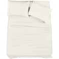 thumbnail image 1 of Juego de sábanas Utopia Bedding Queen de microfibra cepillada, color marfil, 1 of 7