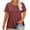 Wine, variant on Fmbrln Womens Plus Size Summer Short Sleeve T-Shirts Fashion Crew Neck Solid Color Tops Casual Loose Vacation Beach Comfy Tees