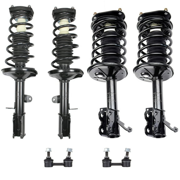 cciyu Struts Suspension Kit for Chevrolet Prizm 1998-2002 ,for Geo Prizm 1993-1997 ,for Toyota Corolla 1993-2002 , Includes Complete Struts Assembly Stabilizer Bar Link Kit