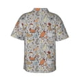 thumbnail image 3 of Picia Funny Chicken Gentle Cotton Regular Fit Short Sleeve Casual Hawaiian Shirt for Men-3X-Large, 3 of 9