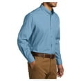 thumbnail image 4 of Mens Long Sleeve Professional Uniform Carefree Cotton/Polyester Poplin Shirt Carolina Blue 4X-Large, 4 of 6
