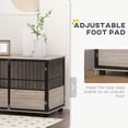 thumbnail image 2 of 39.5" Dog Crate Furniture End Table, Wooden Dog Kennel Indoor Pet House with 3 Doors, for Small to Large Dogs, 2 of 9