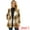 Khaki, variant on DARING DIVA Women's Winter Plaid Belted Shawl Collar Check Wrap Coat Khaki XS