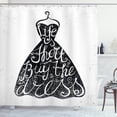 thumbnail image 1 of Ambesonne Modern Shower Curtain, Positive Words on Hanger, 69"Wx84"L, Brown White, 1 of 3