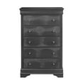 thumbnail image 2 of 31" Metallic Grey Solid Wood Five Drawer Standard Chest, 2 of 3