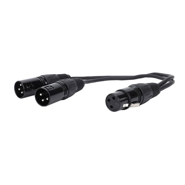 Cable Divisor XLR, De Sonido HIFI Máxima Conductividad Eléctrica Cable XLR Patch Y Reduce La Pérdida De Señal PVC Resistente A Interferencias De 3 Pines Para Estudio