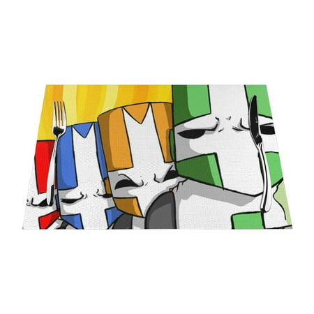 

Game Castle Crashers Boss Woven Placemats For Kitchen Dining Table Tabletop Skid-Proof Washable Heat-Resistant Non-Slip Place Mat