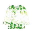 thumbnail image 5 of POTETI St Pattys Shirt Women,Girls Short Sleeve Crew Neck St. Patrick's Day Print T-shirt Tops, 5 of 5