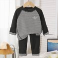 thumbnail image 2 of masbird Christmas Pajamas Toddler Boy Girl Kids Holiday Pajamas Set Santa PJS Children Clothes Fall Winter Sleepwear for 6-24 Months 2 3 4 5 6 7 8 9 T Children(Black,12-18 M), 2 of 4