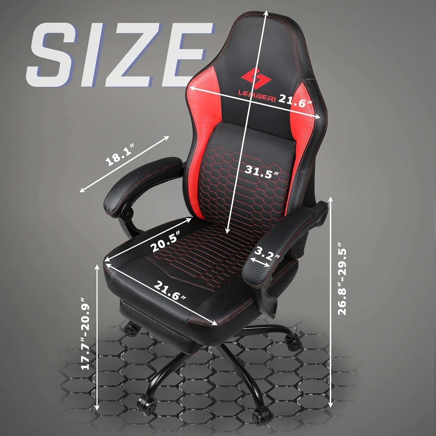 Bossin Big and Tall Gaming Chair 400lb Weight Capacity,Gamer Chairs for Adults,Video Game Chair wth Footrest,Racing Style Computer Gamer Chair with Headrest and Lumbar Support