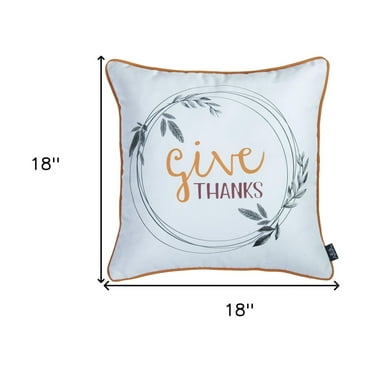 Set of 4 18" Thanksgiving Pie Throw Pillow Cover in Muliticolor
