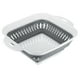 thumbnail image 1 of Silicona Plegable Colador, Cuadrado Plegable Colador con Asas Silicona Alimentos Coladores para Drenaje Pasta Patatas Frutas Verduras-Gris, 1 of 5