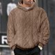 thumbnail image 1 of pstuiky Camisas de manga larga de invierno para hombre, Sudadera con capucha de manga larga con bolsillo y cordón de forro polar de color liso para hombre tops de invierno para hombre s, 1 of 9