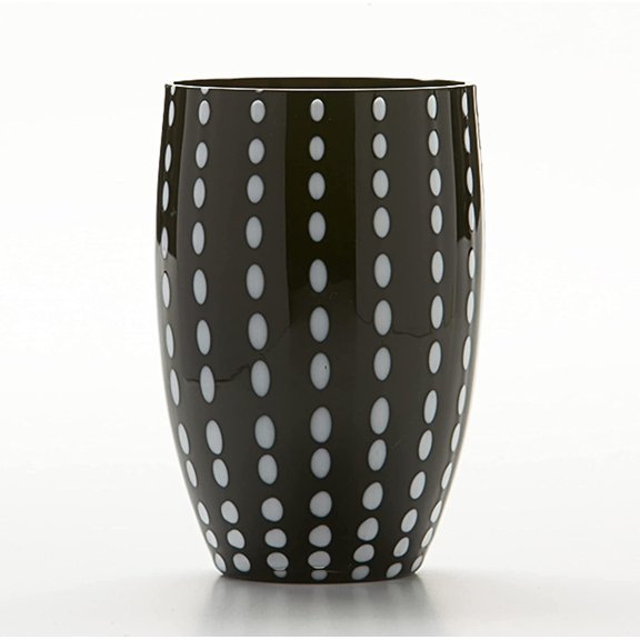 Zafferano Perle Glass Tumblers Set 2 Pieces  Black