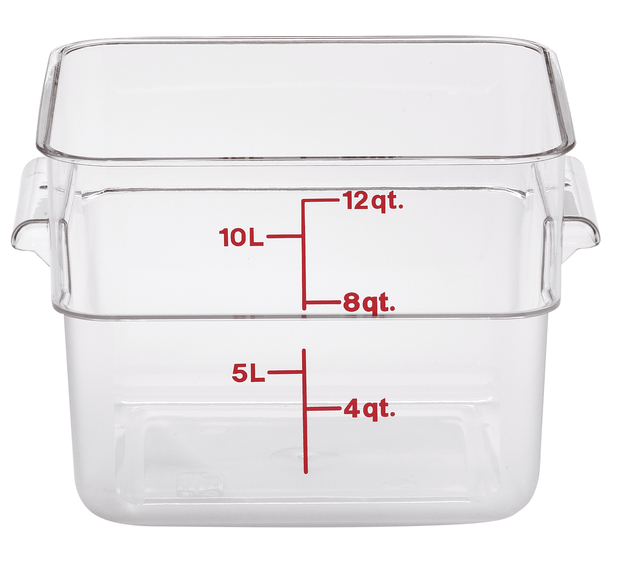 Cambro Clear 12QT Square Food Container 12SFSCW135