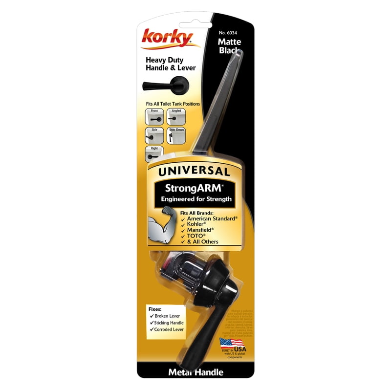 Korky StrongARM Flush Lever Black Matte Metal For Universal Walmart