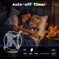 thumbnail image 3 of Luz nocturna LED 3D CoolGift Mart Baseball con control remoto, 3 of 7