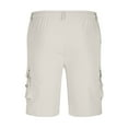 thumbnail image 6 of asjyhkr Mens Casual Twill Cargo Shorts Cotton Drawstring Drawstring Classic Cargo Stretch Shorts with 6 Pockets, 6 of 6