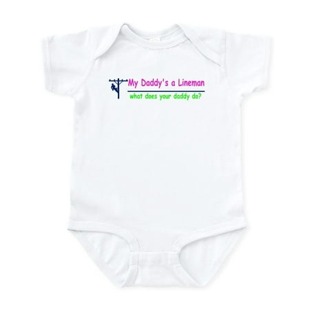 

CafePress - My Daddy Is A Lineman For Gir Infant Bodysuit - Baby Light Bodysuit Size Newborn - 24 Months
