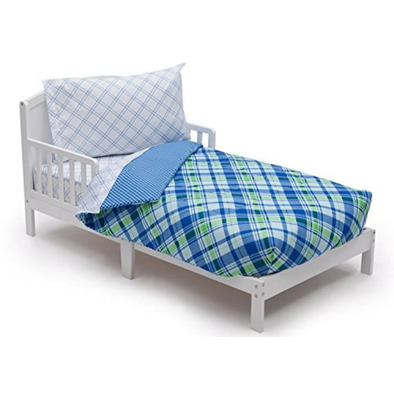 Delta Children Reversible Boys Toddler 4 Piece Bedding Set Fitted Delta Children Reversible Boys Toddler 4 Piece Bedding Set Fitted Sheet Flat Top W Elastic Bottom Comforter