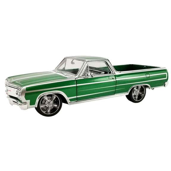1965 Chevrolet El Camino Custom Calypso Green Metallic with Silver Graphics Ltd Ed to 210 pieces 1/18 Diecast Model Car by ACME