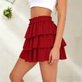 thumbnail image 7 of yillto Womens Shorts Skirts Ruffle High Waist Wide Leg Loose Shorts Summer Lightweight Flowy Shorts, 7 of 7