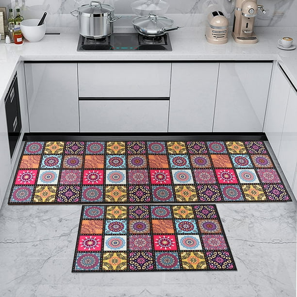 2PCS ExtraWide and ExtraLong Kitchen Floor NonSlip Carpet Area Rug