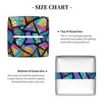 thumbnail image 5 of Zufioo Colored Glass1 Tissue Box Cover, Tissue Box Cover Holder Square PU Leather for Bathroom Vanity, Countertops, Dressers, Night Stand, Parlors and Offices, 5 of 7