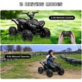 thumbnail image 6 of Luku 12V Kids Ride-On Electric ATV, 4 Wheel Dual Drive Toy Car with Music for Boys Girls Gift, Black, 6 of 7