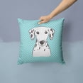 thumbnail image 2 of Checkerboard Blue Dalmatian Fabric Decorative Pillow, 2 of 4
