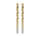 thumbnail image 1 of Unique Bargains 6.1mm High Speed Steel Straight Shank Twist Drill Bit Fully Ground Titanium Coated 2 Pack, 1 of 5