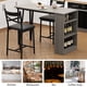 thumbnail image 5 of Yeshouse Juego de mesa de comedor extensible para 2 personas con almacenamiento oculto, mesa y sillas de desayunador para cocinas pequeñas de 3 piezas, cojines tapizados, fácil montaje, 5 of 9