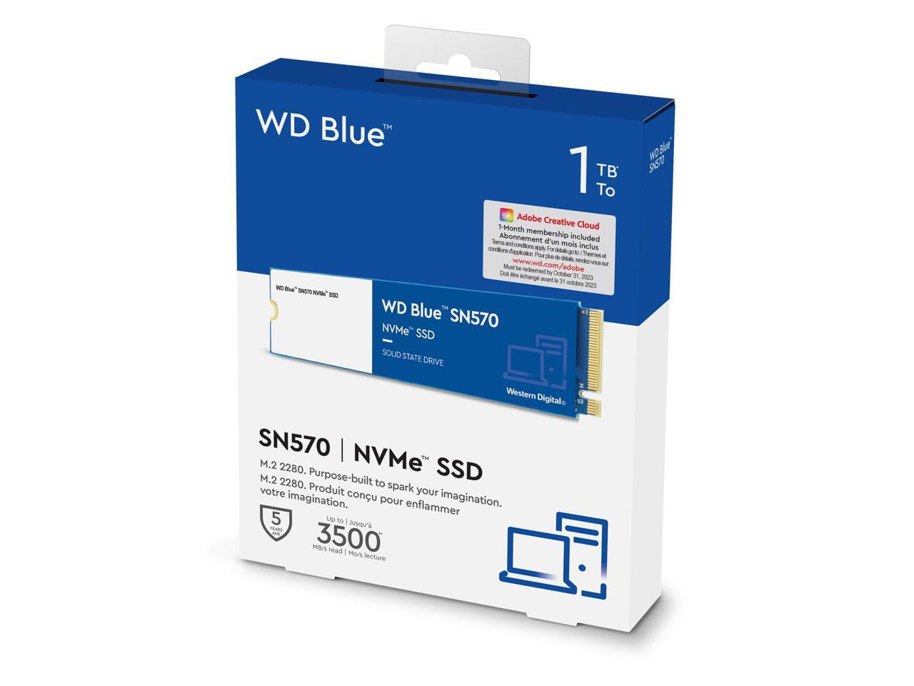 Western Digital WD Blue SN570 NVMe M.2 2280 1TB PCI-Express 3.0 x4, NVMe  v1.4 TLC Internal Solid State Drive (SSD) WDS100T3B0C
