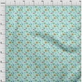 thumbnail image 3 of oneOone Cotton Flex Sky Blue Fabric Leaves|Palm Tree & Dinosaur Sewing Material Print Fabric By The Yard 40 Inch Wide, 3 of 4