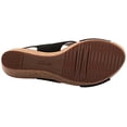 thumbnail image 4 of Clarks Women's Annadel Eirwyn Wedge Sandal 12 Wide Black Nubuck, 4 of 8