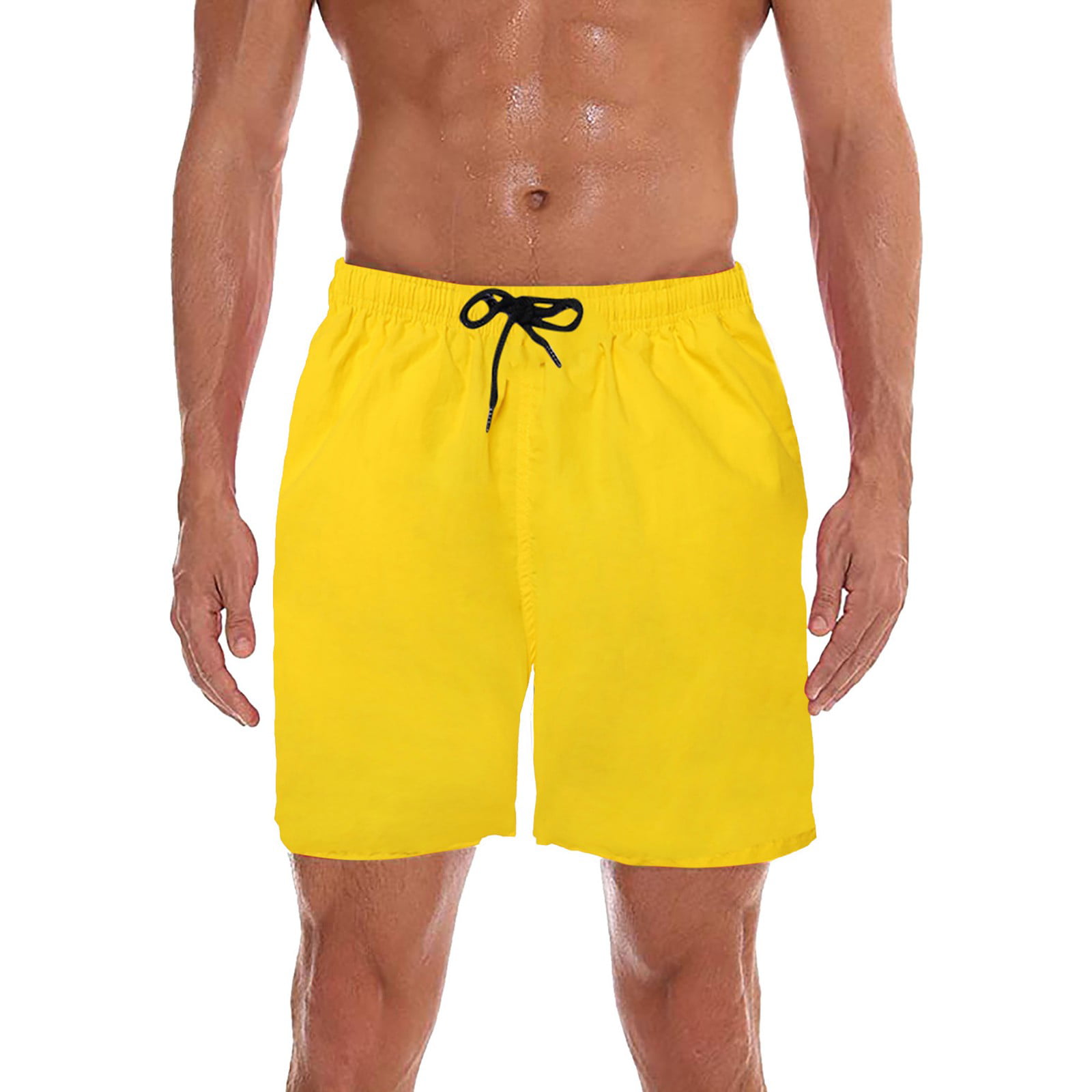 iOPQO Board Shorts For men Men's Tasron Quick Dry Waterproof Plain ...