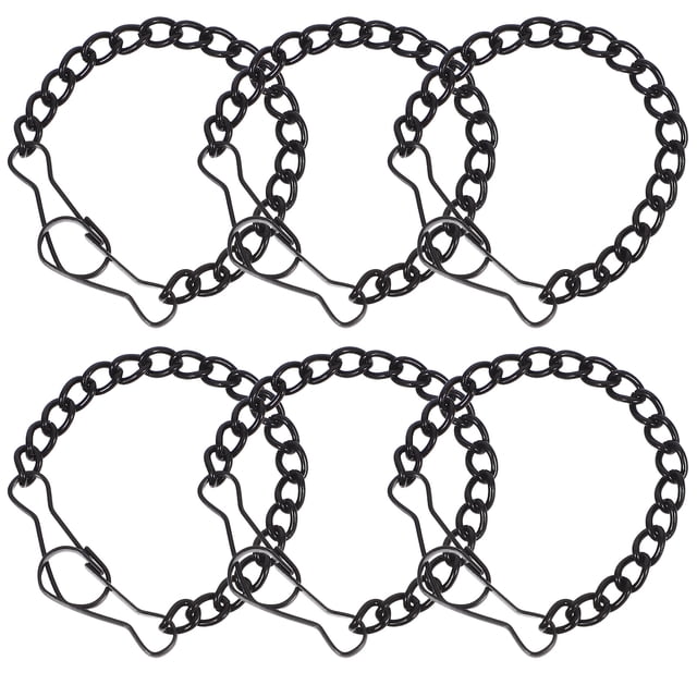 WEUVEB 6Ud Cadenas Negras De Hierro Para Colgar De Puertas Y Interiores Y Exteriores