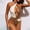 Coffee, variant on UANWENN Women's Monokinis Swimsuit Bikini Swimsuit Stitching Color Matching Monokinis Swimsuit Boxing Shorts Swimsuit V Busty Bikini Football Shirt Red Bikini Beach Shorts Sexy Swimsuit Round Dress