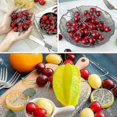 thumbnail image 3 of 100pcs Artificial Fake Cherries, Red & Black Lifelike Fruit Models for Home Decor, 3 of 5