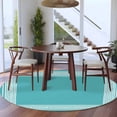 thumbnail image 4 of Turquoise Large Area Rugs for Bedroom Living Room, Soft Non Slip Carpet Bedside Rug, Geometric Boho Ethnic Tile Chic Monochrome Round Floor Cover Kitchen Accent Rug 5' for Dining Room/Office, 4 of 9